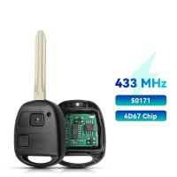 ราคา 60030 50171สำหรับ Toyota Camry Land Cruser 120 Prado กุญแจรถยนต์รีโมท304 433Mhz 4D67เบลด Toy43 4D68 4C ชิพ2ปุ่ม (18409227407)
