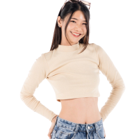 ราคา เสื้อครอปแขนยาว คอเต่า สวยหรู มี7สี ขาว ดำ เบจ น้ำตาล เขียวอ่อน ฟ้าเทา ชมพูนู้ด (19298301660)