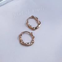 ราคา พร้อมส่ง ต่างหูเงินแท้S925 ต่างหูห่วง ห่วงเกลียว สีทองโรสโกลด์ Silver925 ต่างหูผู้ชาย ต่างหูผู้หญิง ตุ้มหู เงินแท้ (10792619904)