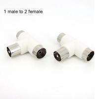 ราคา ANWELA Shop RF TV male to Male Female to Female Plug Jack angel socket cable Connector Converter for Antennas TV Aerial Coaxial Adapter (20306892469)