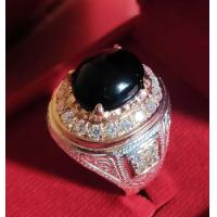 ราคา แหวนเงินแท้เหมาะสำหรับผู้ชาย แหวนพลอยนิล ตัวเรือนเงินแท้ 92 5 พลอยหนัก 6 กะรัต เพชร CZ ไซส์ 50 69 n0009 (9588123833)