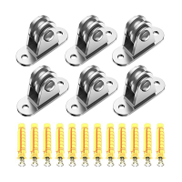 ราคา 304 Stainless Steel Pulley Block Small Pulley Block Silent Pulley Material Handling and DIY Set Kit Moving 6PCS (20140108290)