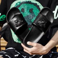 ราคา ขนาด39 46 พร้อมสต็อก Versace ผู้ชายขนาดใหญ่หนา Soled สวมทนรองเท้าแตะฤดูร้อนรองเท้าแตะห้องน้ำกันน้ำ (19345185388)