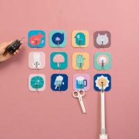 ราคา ตะขอเหนียวลายการ์ตูนน่ารักติดผนังไม่ต้องเจาะ ตะขอแขวนผนังเอนกประสงค์ (8533937549)