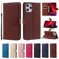 ราคา สำหรับ iPhone 4 4S 5S SE 5C 6 6S 7 8 Plus SE 2020 X XS XR XS Max 11 11 Pro 11 Pro Max 12 12 Mini 12 Pro 12 pro Max เคสโทรศัพท์เคสแบบพับปิดได้สีทึบช่องเสียบบัตรกระเป๋าสตางค์ฝาครอบป้องกันปลอก (884272256