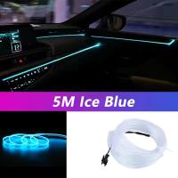 ราคา Lampu hias มีสายไฟนีออนแถบไฟ LED ภายในรถ5ม สำหรับ DIY อัตโนมัติไฟสร้างบรรยากาศแบบยืดหยุ่นไดโอด USB (21164542791)
