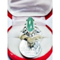 ราคา JG031 แหวนหยก พม่าแท้ Jadeite Type A แหวนหัวหยก ตัวเรือนลำลอง คละไซส์ (13402424704)
