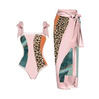 ราคา Women Vintage Colorblock Abstract Floral Print 1 Piece Swimwear 1 Piece Cover UP Two Piece Vintage Print Swimsuit Monokini (18840814432)