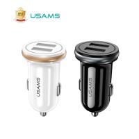 ราคา USAMS รุ่น US CC050 2USB Mini Car Charger หัวชาร์จมือถือในรถ Dual USB Intelligent Phone Charger ชาร์จได้พร้อมกัน 2 เครื่อง จำหน่ายโดย HNT 2008 (16271547825)