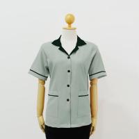 ราคา ผลิตในไทย พร้อมส่ง เสื้อแม่บ้านแขนสั้น มีกระเป๋า เข้ารูปทรงสวยใส่แล้วหุ่นดี ครบไซส์ S 4XL (20776079538)