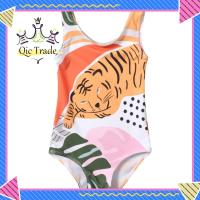 ราคา QIC Kids Girls One Piece Swimsuit Cartoon Hot Spring Vacation Quick drying High Elasticity Triangle Swimsuit Swimming Bathing Suit (20918210335)