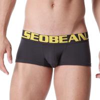 ราคา SEOBEAN Mens NEW fashion solid boxer underwear Low rise boxer 5 Colors (19354044914)