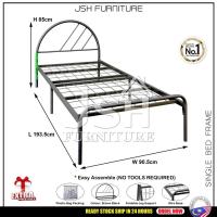 ราคา Foldable Single Bed Frame JSH S10 Katil Bujang Katil Besi Katil Lipat Single Size Home Furniture Bedroom Furniture (16487283030)