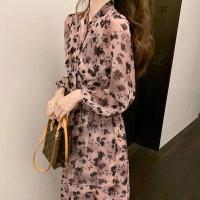 ราคา ชุดเดรสสำหรับผู้หญิงกระโปรงยาวคอวีพิมพ์ลายเสือดาวสไตล์ฝรั่งเศสคอลเลคชั่นใหม่ฤดูใบไม้ร่วง เดรสเชิ้ตยาวลายเสือ (17647555193)