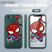 ราคา Hontinga เคสโทรศัพท์มือถือ เคสไอโฟน ลายสไปเดอร์แมน สำหรับIphone 6 6S 7 8 Plus SE 2020 (8908509929)
