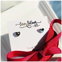 ราคา iam silver925 ต่างหูเงินแท้ ชุบทองคำขาวรูปหัวใจสไตล์มินิมอลฝังเพชรcz No 01 (17698276369)