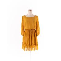 ราคา topshop เดรสแขนยาวผ้าชีฟองสีเหลือง มีซับใน ป้ายแบรนด์ระบุไซส์ EUR 38 Preloved (20670434685)