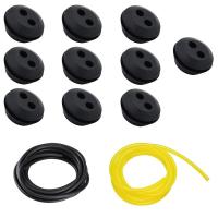 ราคา 10 Pcs 2 Holes Fuel Tank Grommet Rubber with Fuel Line Pipe for Brush Cutter Grass Trimmer (19647523919)