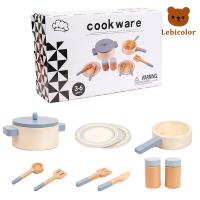 ราคา ชุดเครื่องครัวไม้อุปกรณ์เสริมสำหรับเซตหม้อทำอาหารของเล่นชุดของเล่นของเล่นสำหรับเด็กหัดเดินฝึกการทำอาหาร (20012188337)