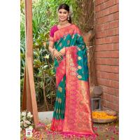 ราคา SAREE FABRIC Fabric Banarasi Silk Work Heavy Woven Work on Full Body Other Specifications Rich Woven Pallu With Tassels Saree Mtr 5 5 Mtr Blouse 0 8 Mtr Total Pcs 6 my (21219102432)