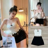 ราคา LAILA LL093 ชุดเซต 2 ชิ้น เสื้อทรงสายเดี่ยวลูกไม้ แมทช์กับ กางเกงกระโปรง (20694612800)