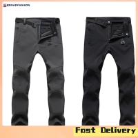 ราคา Broadfashion Women Men Thick Warm Fleece Softshell Pants Waterproof Windproof Trousers for Fishing Camping Hiking Skiing (20639177826)
