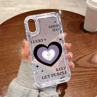 ราคา COD จัดส่งตลอด 24 ชม เคสไอโฟน เคสไอโฟน11 15 13 14 12 Pro Max เคสโทรศัพท์ เคสไอโฟน 15Plus 14Plus 6 7 8 Plus X XR iPhone 15 15Pro Max นิ่มกันกระแทก ลายหัวใจรักสีม่วง (20801293397)