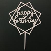 ราคา ป้ายปักเค้ก ของตกแต่งหน้าเค้ก cake topper Happy Birthday (5150254965)