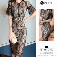 ราคา ZY HT EraVogue เดรสผู้หญิง เดรสลูกไม้ เดรสรัดรูป เดรสสีดำ เดรสทำงาน เดรสเกาหลี เดรสแฟชั่นสวยๆ เดรสออกงาน 9215 (7265124135)