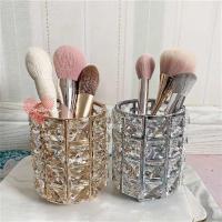 ราคา กล่องใส่แปรงแต่งหน้า แบบกลม กล่องใส่เครื่องสำอาง กล่องคริสตัล แก้วคริสตัล แก้วใส่ปากกา (20047588490)