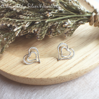 ราคา S925 ต่างหูเงินแท้ ต่างหูเพชร CZ ตุ้มหูเงินแท้ Sterling Silver Earrings ER12 (5929806674)