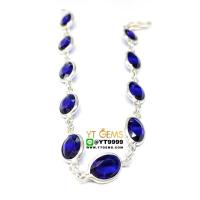 ราคา สร้อยข้อมือไพลิน สร้อยข้อมือเงินแท้ พลอยไพลิน cz YTG 9045 (17436333144)