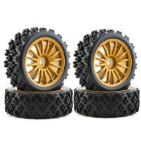 ราคา 4Pcs Rubber Tire Wheel Tyres for Tamiya XV 01 XV01 TA06 TT 01 TT 02 PTG 2 1 10 RC Car Upgrades Parts Accessories (15798349559)