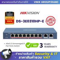 ราคา DS 3E0310HP E สวิตช์ Hikvision L2 Unmanaged 8 PoE Ports Switch by Vnix Group (20690033559)