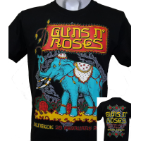 ราคา เสื้อยืดวง Rock Heavy Metal GUNS N ROSE เสื้อยืดเสื้อยืดลายช้างไทย (20768683404)