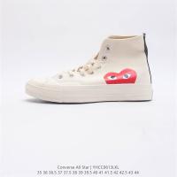 ราคา LSS Counter In Stock CDG x Converse Chuck Taylor All Star1970s Hi 150205C Mens and Womens Canvas Shoes (19597360224)