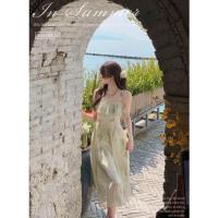 ราคา ชุดเดรสสายเดี่ยว มัดไหล่ เดรสยาว น่ารักมาก สวยหรู ใส่ไปทะเล ใส่เที่ยว ปังมาก (19728229013)