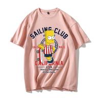 ราคา Hot เสื้อยืดผ้าฝ้ายพิมพ์ลายผ้าฝ้าย 100 ซื้อ 3 ชิ้น 3 ฤดูร้อนคู่รุ่นคลาสสิก Sailing Club Simpson ภาพการ์ตูนพิมพ์เสื้อยื (20058840761)