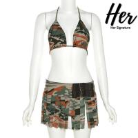 ราคา พร้อมส่ง เซ็ต2ชิ้น สายเดี่ยวครอป ครอปคล้องคอ บิกินี่สายฝอ ชุดไปทะเล ชุดนอนไม่ได้นอน สายเดี่ยวคล้องคอ ชุดคอสเพลย์ 5053 (19334280799)