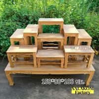 ราคา SLK โต๊ะหมู่บูชาไม้สักแท้ เมืองแพร่ ยกชุด รวมฐาน หมู่ 9 หน้า 9 150 80 106 ซม รวมฐาน งานไม้สัก งานไม่ได้ทำสี (19852025777)