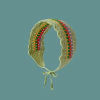 ราคา ผ้าโพกหัวโครเชต์วินเทจสำหรับผู้หญิงผ้าพันคอที่คาดผมแบบผ้าถักลายดอกไม้ที่คาดผมเครื่องประดับผมวันหยุดสไตล์โบฮีเมียน (20209252860)