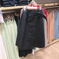 ราคา UNIqlo Ujia 2022 ฤดูใบไม้ผลิใหม่ Ujia Wrap กระโปรงกระโปรงยาวปานกลางกระโปรงผ้าฝ้าย A Line กระโปรงผู้หญิง 433277 (20367023845)