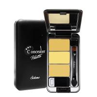 ราคา MUJI High end Solone Concealer Palette Three tone color brightening shadow highlight modification dark acne marks spots dark circles concealer (20280425441)