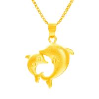 ราคา เลียนแบบประณีต 3D จี้ทองแข็งคู่หญิงคู่ใหม่ปลาโลมา เครื่องประดับจี้นางเงือกทองทราย (18754893862)