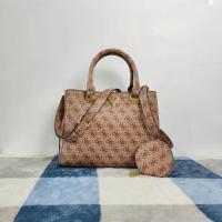 ราคา GUESS European and American Simple Solid Color Large Capacity Tote Mother in law Bag One Shoulder Messenger Handbag (19707179849)