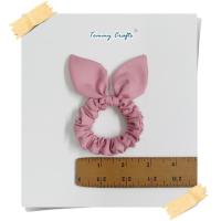 ราคา ยางรัดผมหูกระต่ายไซส์ M โดนัทรัดผม ผ้าคอตตอนทวิล สีพื้น 17 สีสวยๆ Bunny Ear Hair scrunchies (15513596265)