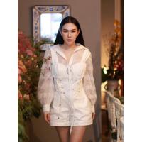 ราคา LALA BELLE LLB077 ชุดเซต 2 ชิ้น เสื้อลูกไม้คอปกแขนยาวซีทรู แมทช์กับ จั้มสูทกางเกงขาสั้น (21190499790)