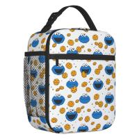 ราคา Sesame Street Cookie Monster Insulated Lunch Bag for Women Leakproof Happy Elmo Thermal Cooler Lunch Kids School Children (20439814003)