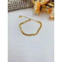 ราคา สร้อยสีทอง สร้อยข้อมือ กำไลข้อมือ สร้อยข้อมือ สแตนเลสแท้ใส่ไม่แพ้ไม่ดำ (16983122524)