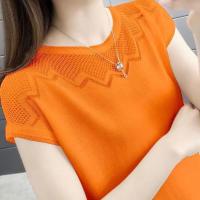 ราคา Luxqlo เสื้อยืดถักสำหรับผู้หญิงเสื้อยืดแฟชั่นแบบกลวงคอกลมแขนสั้นสีเหลืองเสื้อสไตล์เกาหลีเสื้อยืดลำลอง (20672180662)
